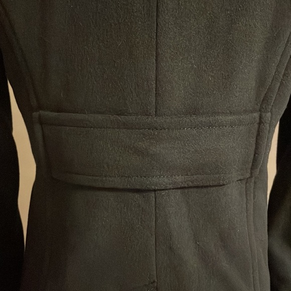 NWT LAND’S END women’s black double breasted Wool Cashmere Pea Coat / jacket 2P - Picture 7 of 14